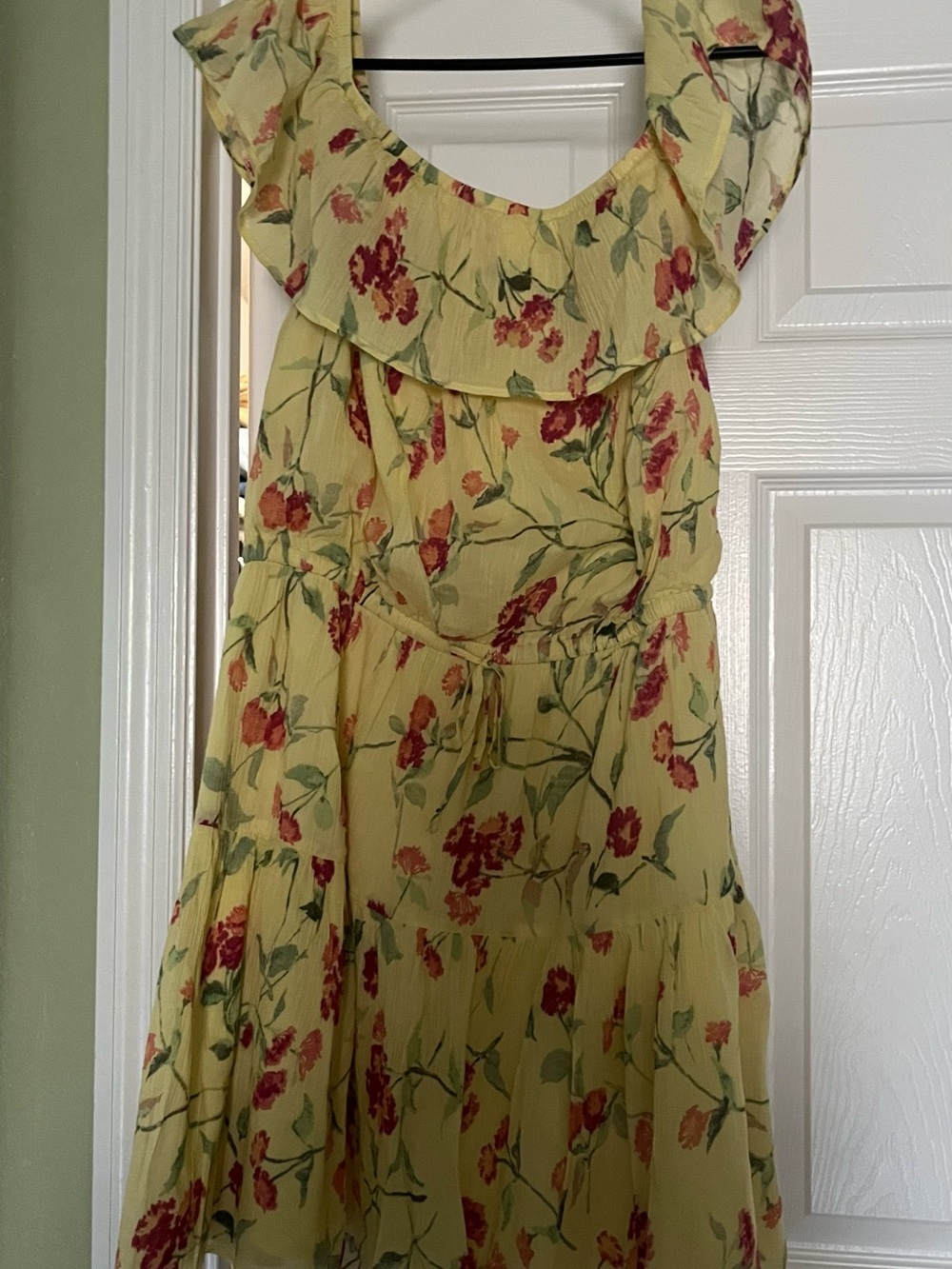 Lauren Ralph Lauren Yellow Floral Ruffle-Tier Sundress